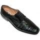 David Eden  "Robert" Black All Over Genuine Crocodile Shoes